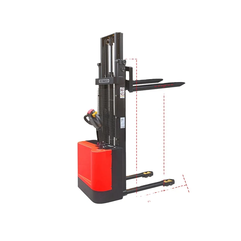 500 kg electric reach pallet forklift stacker lift walking type electric hand stacker