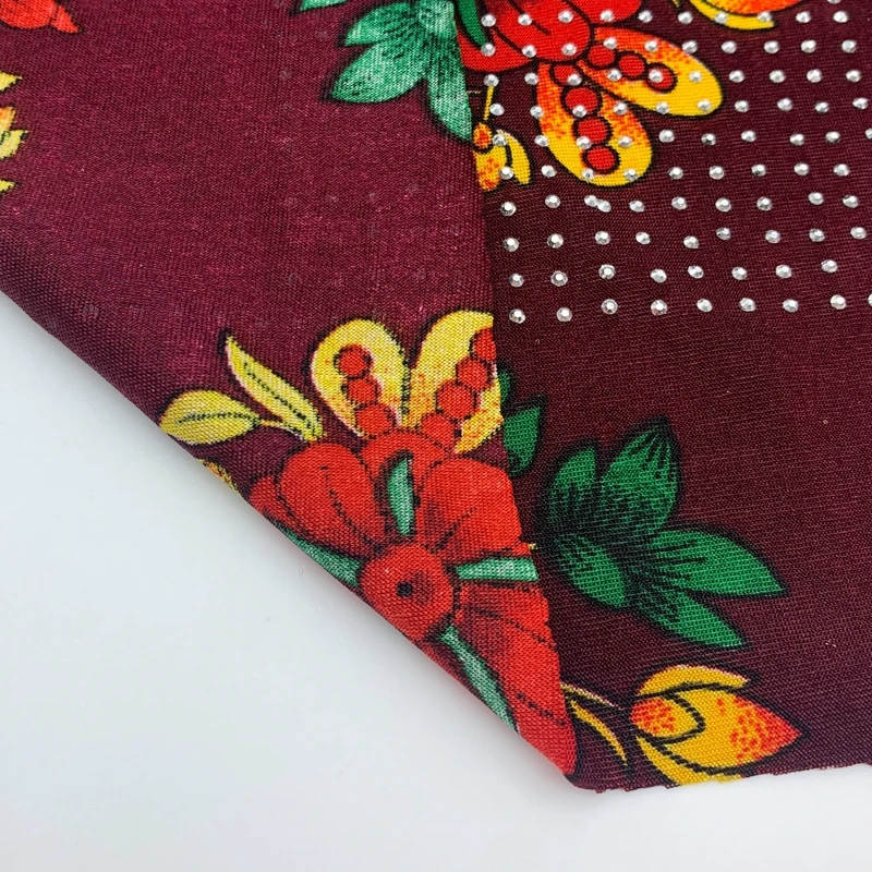 Best Quality New Fashion Design Soft Touch Stretch Custom Diamond Fabric Fdy  Print With Diamond Fabric  for Clothing