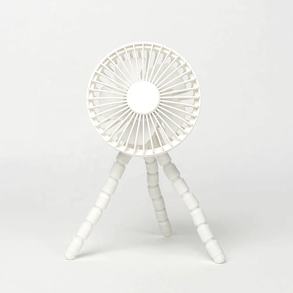 
2021 New Versatile Handheld Desktop Clip-on USB Charging Mini Air Conditioner Silent Electric Octopus Silica Gel Tripod Fan 