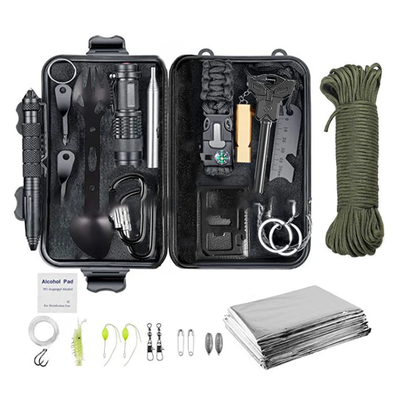 Outdoor camping survival kit bug out bag 72 hour backpack with emergency survival kit