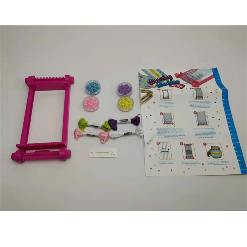 DIY Handmade Knitting Art Craft Activity Weaving Machine Bracelet Maker Weaving Beading Loom for Jewelry Bracelets Necklaces Toy