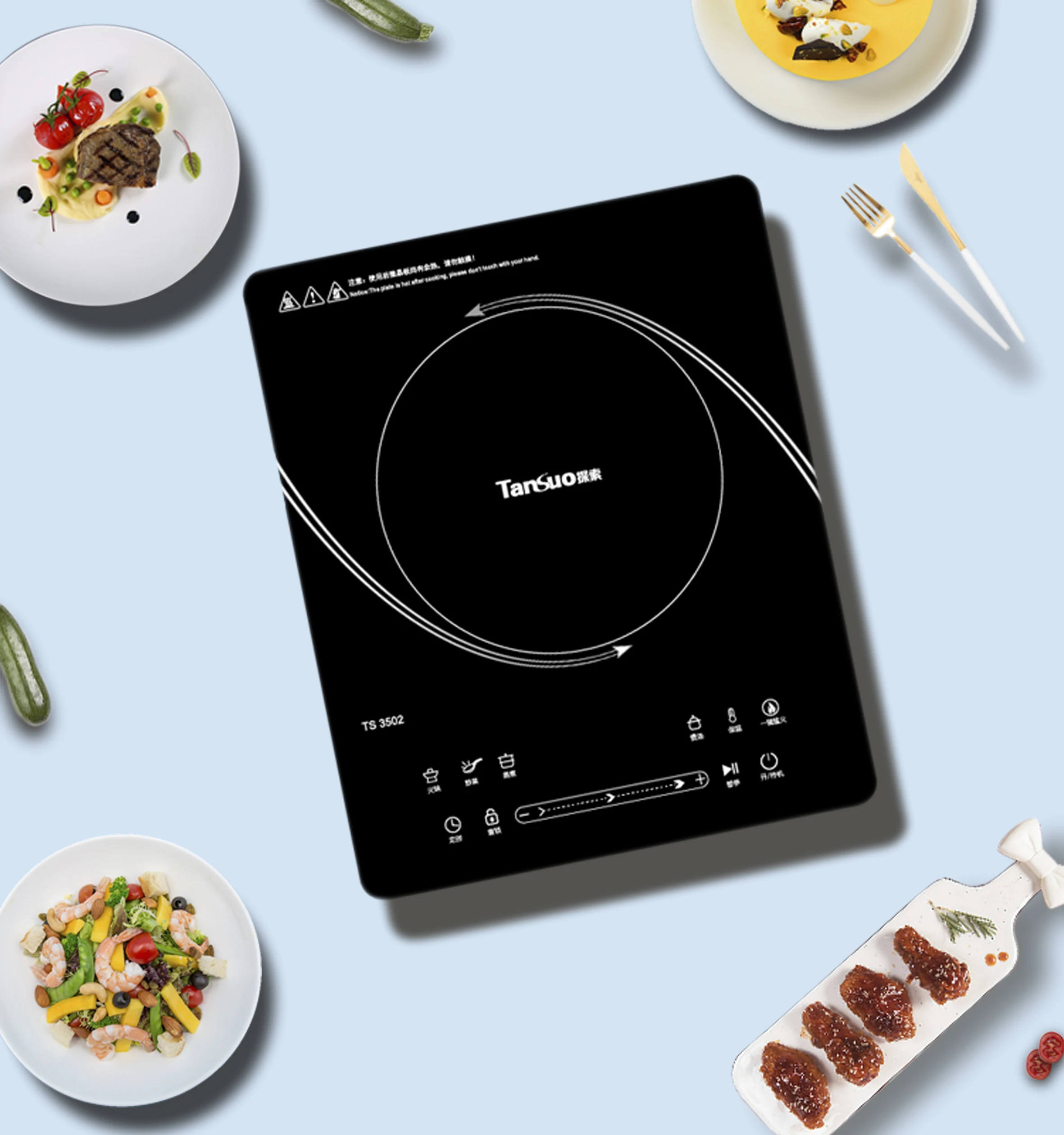Новый дизайн домашняя кухонная электрическая индукционная плита 2200 Вт инфракрасная керамическая 1 горелка варочная панель
