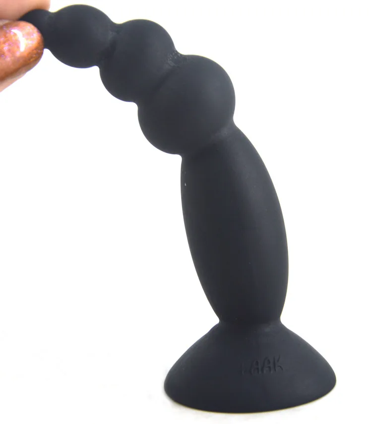 FAAK 10.3cm mini beads silicone anal plug for male  butt plug sex toys anal for female sex toys for men masturbating