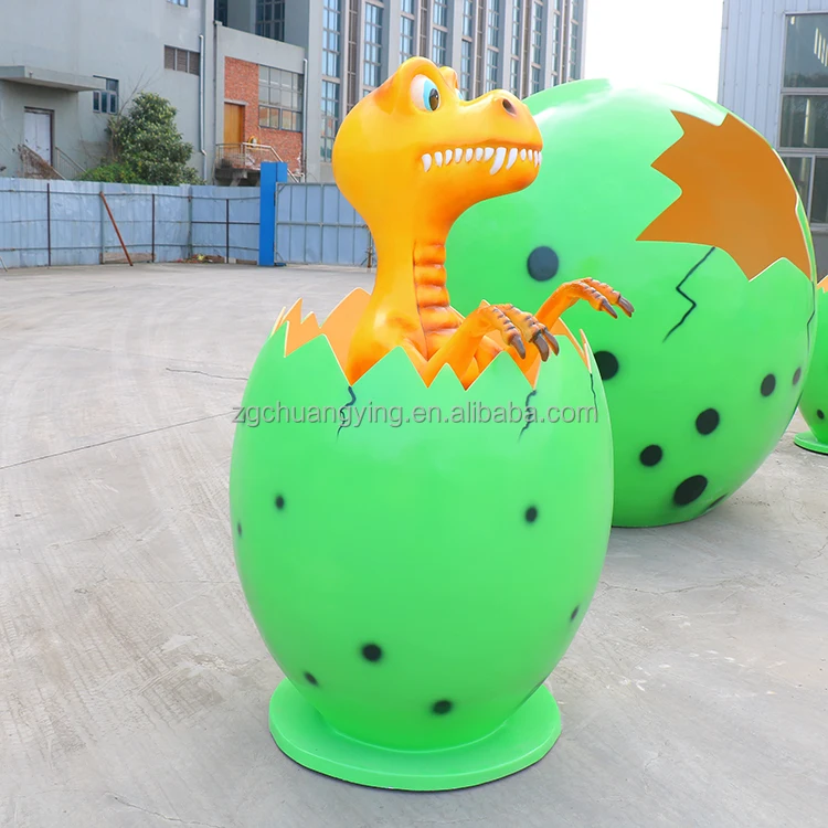 Jurassic Dinosaur Park Fiberglass Dinosaur Egg Decorations