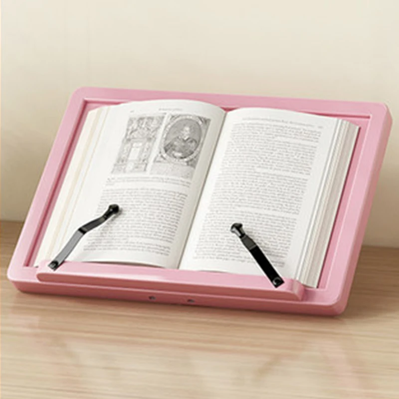 Natural Eco-friendly Adjustable Bamboo Bookstand Bamboo Multi-Position Adjustable Book Holder Cook Book Reading Stand
