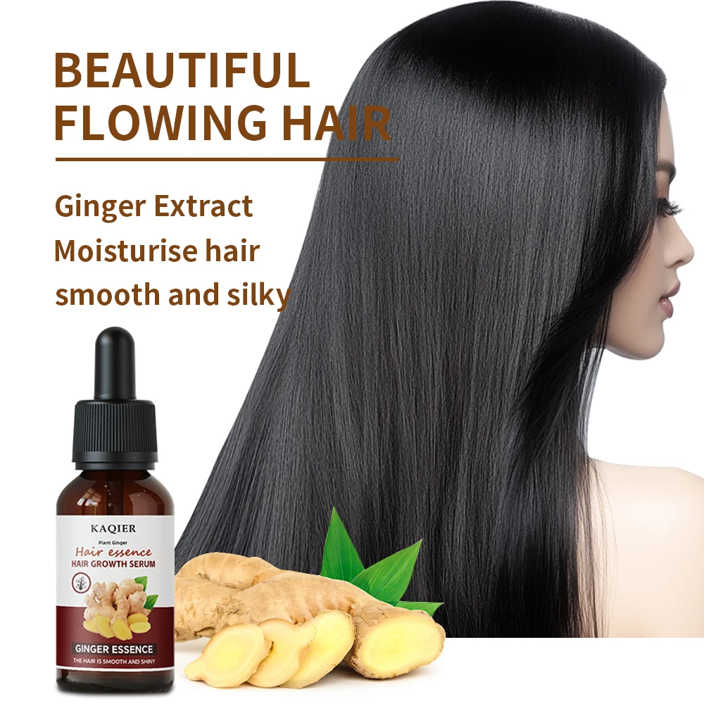 Anti-Loss Ginger Essence Oil for Hair Care Scalp Moisturizer with Smoothing and Nourishing Features