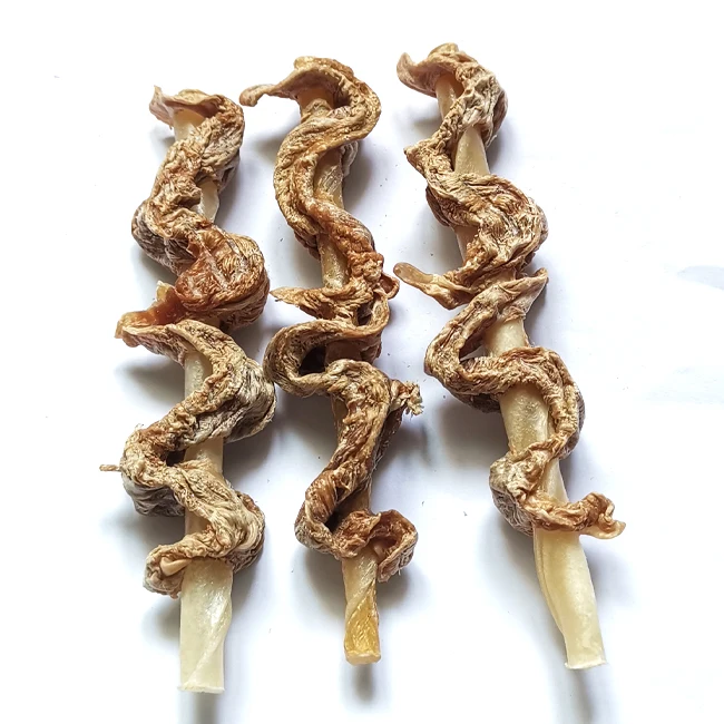 Wholesale Healthy Dog cat Treats and food Remove bad breath Duck and beef tendon skewers Pet Snacks