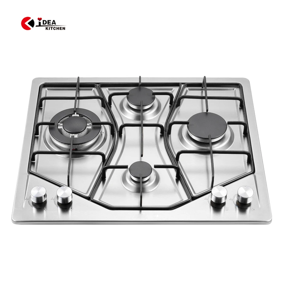 IDEA Manufacturer Wholesale Price 4 Ultrathin Kitchen Built-in Stainless Steel NG LPG High Pressure 4 Burner Digital Gas Stove