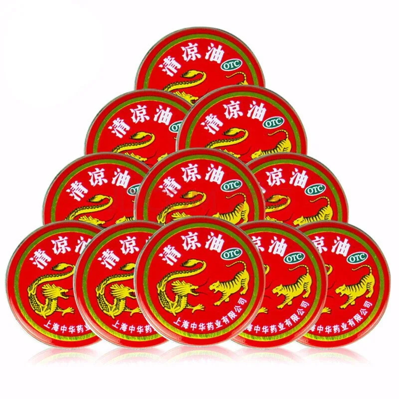 
Dragon & Tiger Brand Pure Chinese Herbal Ointment Muscle Back Neck Headache Dizziness Essential Pain Relief Plaster 