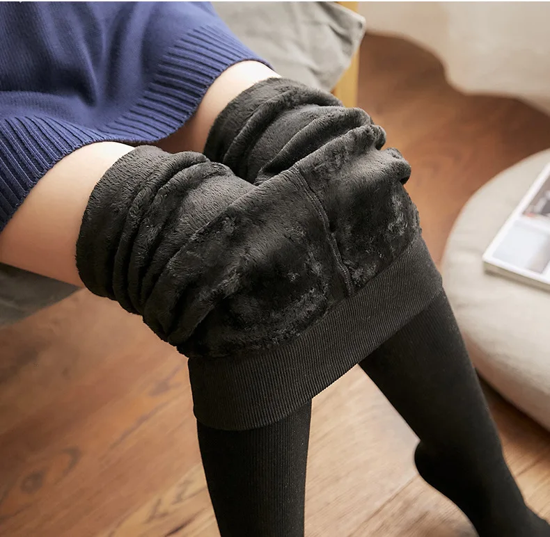 Wholesale Cheap Price Thermal Leggings For Women 150/220/350 g Winter Thicken Warm Fleece Fuzzy Warm Women Leggings