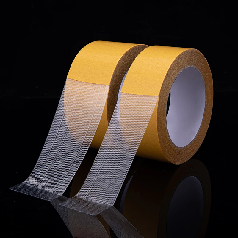 High viscosity fiberglass filament glass grid adhesive tape double sided fiber mesh tape
