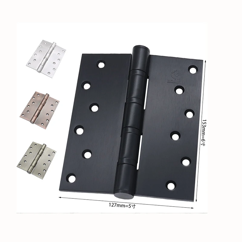 Factory Wholesales 6 inch Heavy Duty Hinges 6x5x3.5mm Flat Stainless Steel Ball Bearing Hinge for Gate Door