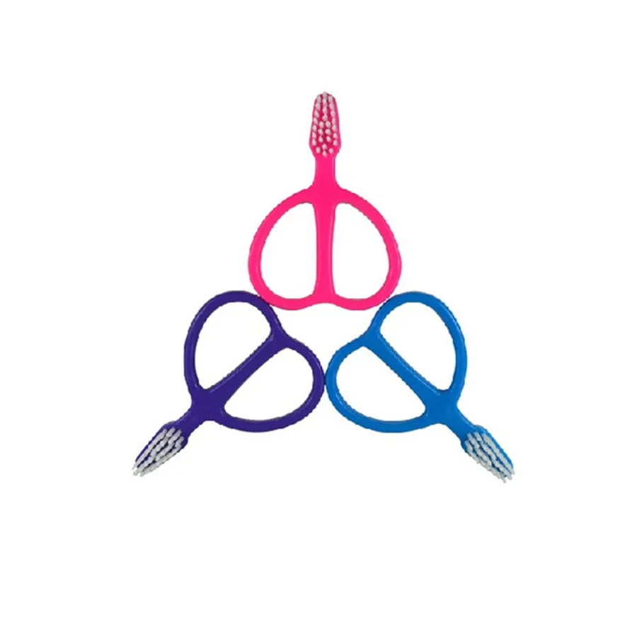 
Wholesale custom logo scissors shape small heads soft bristles baby mini plastic tooth brush 
