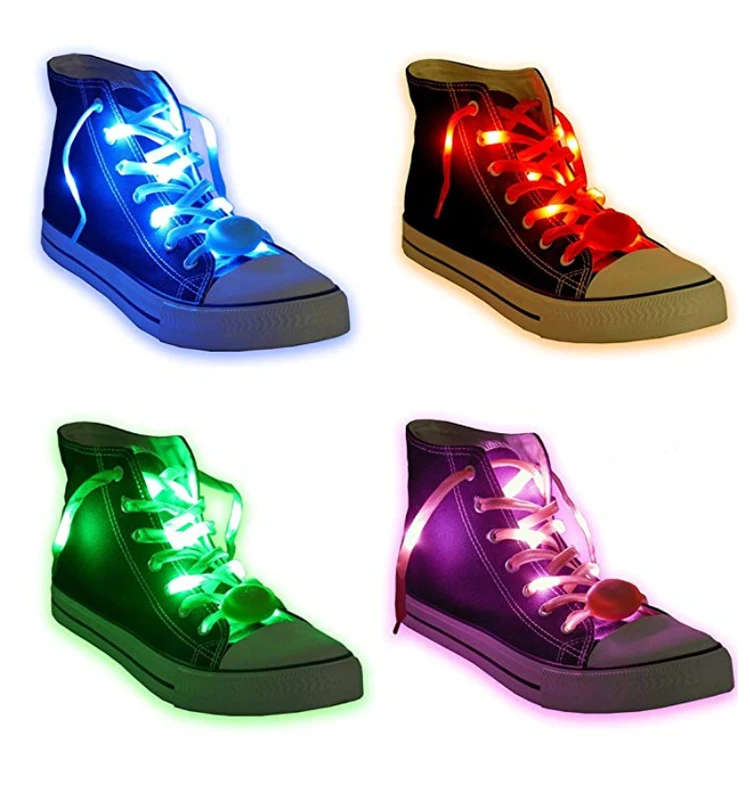  LED Sport Shoe Laces Flash Light Glow Stick Strap Shoelaces Disco Party Club 4 Colors Hot Selling
