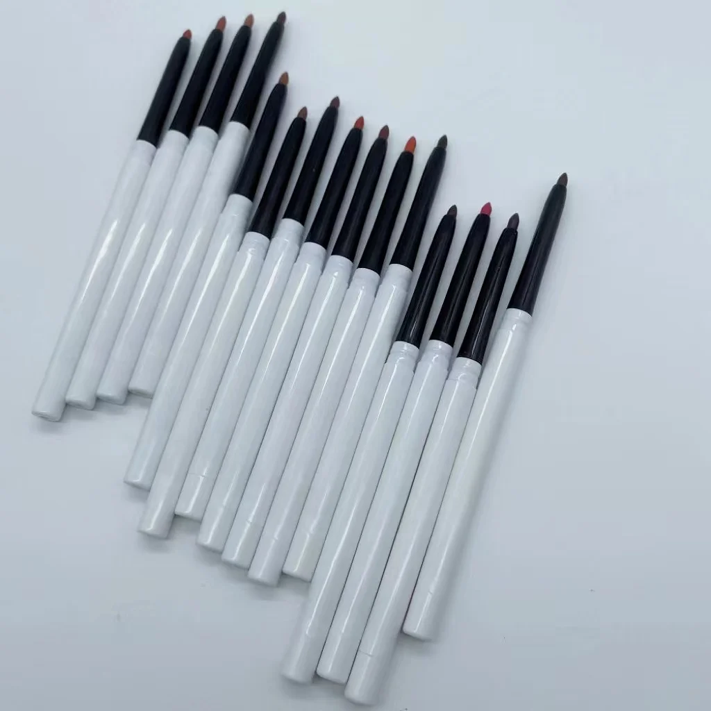 Custom Your Logo Lips Makeup Tools Lipliner Pencil Private Label Lip Liner Waterproof Matte 15 Colors Rotating Lipliner Pencil