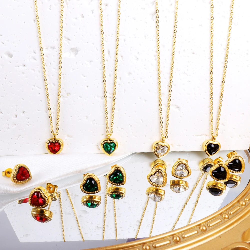 Ason Customized Tarnish Free Jewelry Sets Wholesale Zircon Gold 18 k Jewelry Bulk Gold Jewelry