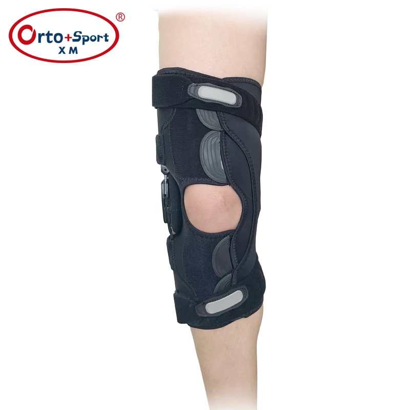 Medical Adjustable Wrap Around OA Knee Brace Breathable Hinged Stabilized Knee Support