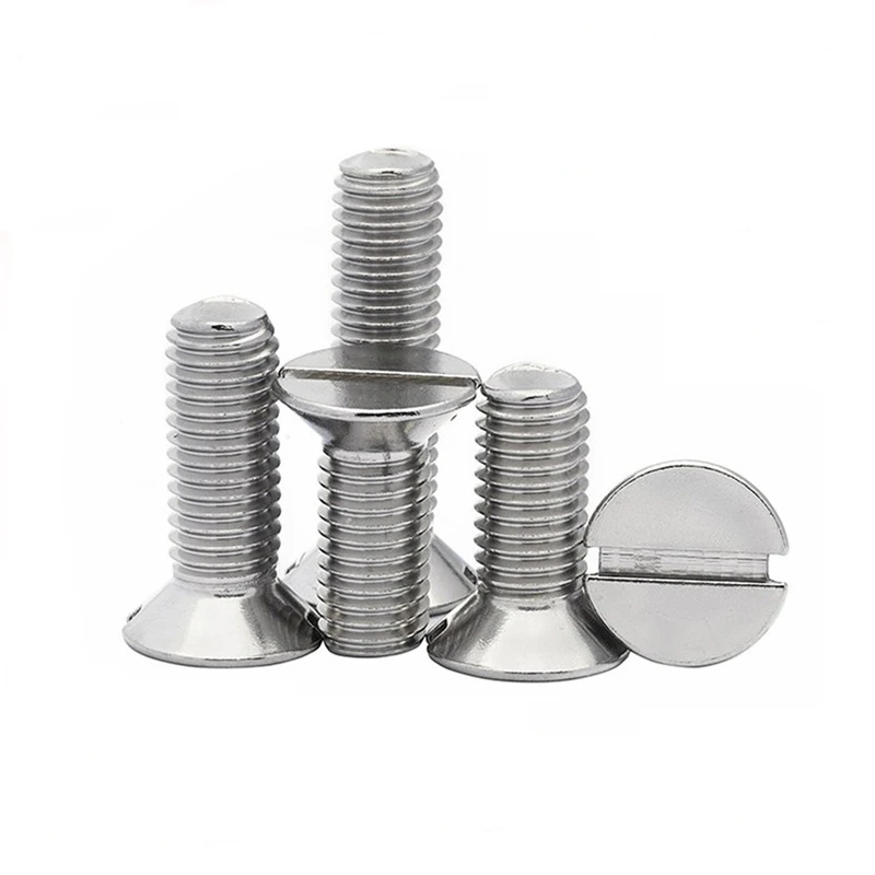 High Strength Stainless Steel A2 A4 Slotted Countersunk Head Screw DIN963  Slotted Countersunk Head Machine Screw