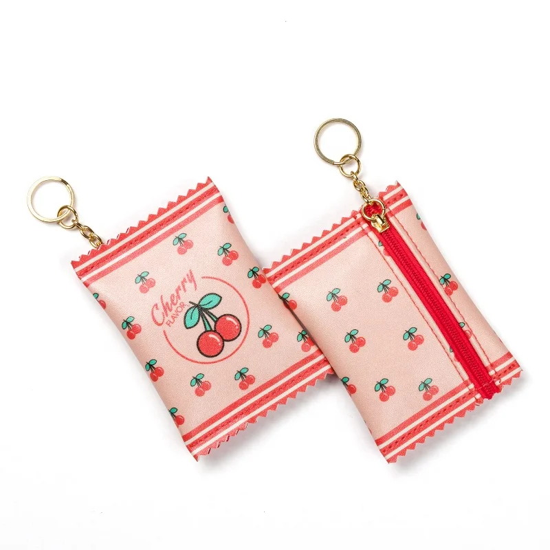 Cute Mini coin case Eco-friendly leather coin purse Change Purse with zipper for keychain