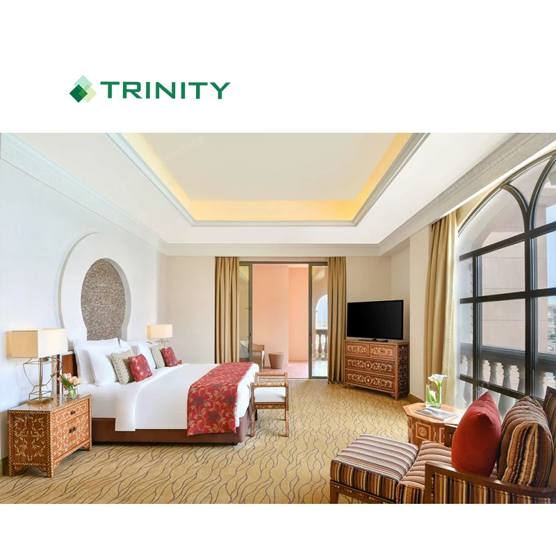 Custom Made High End 5 Star Modern Hotel Bedroom Set Luxury Hotel Room Furniture Package For Sale