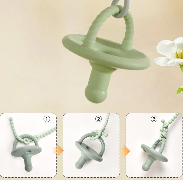 YDS Flexible Silicone Baby Stroller Clips Pacifier Teether Clip Baby Toy Accessories Adjustable Clip