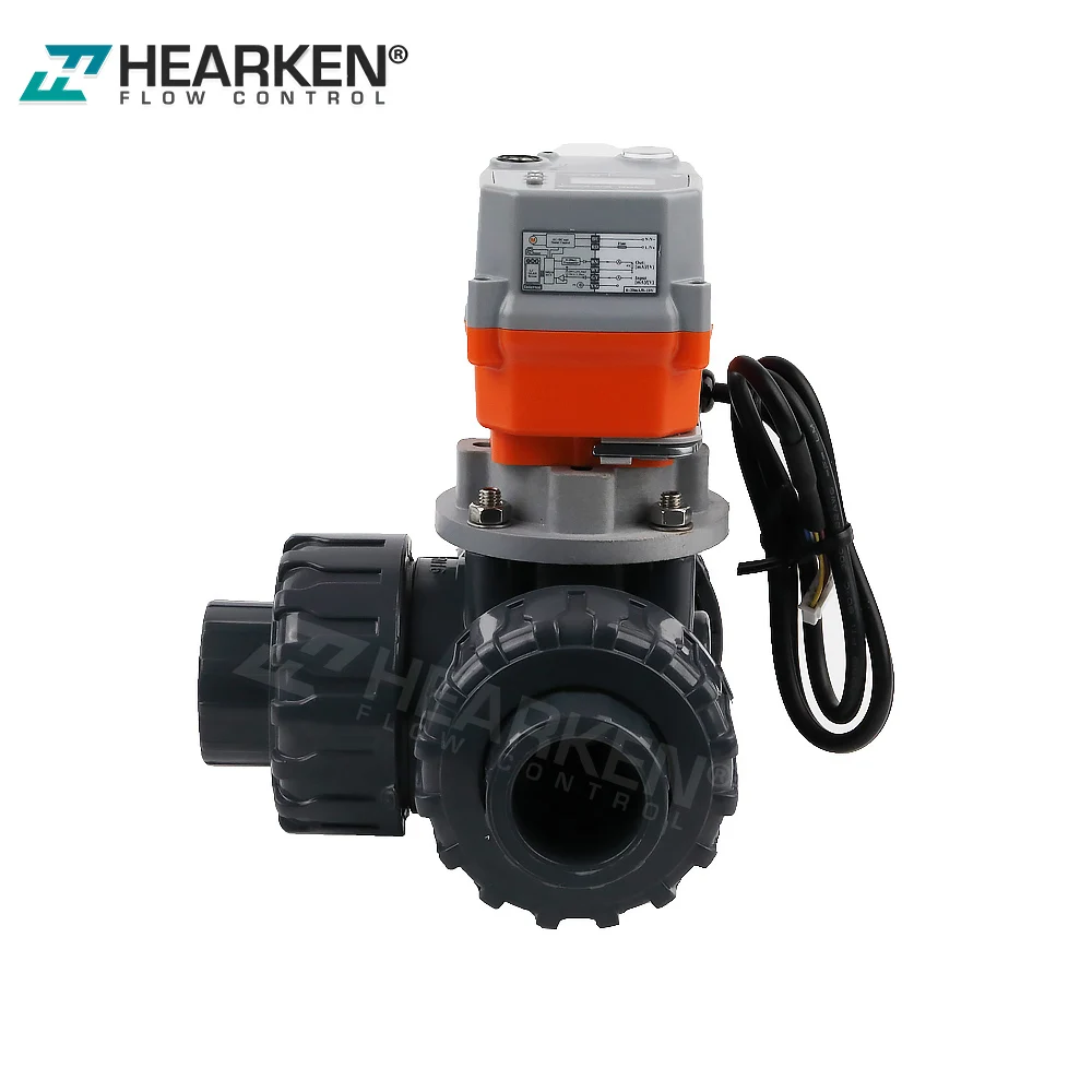 UPVC PVC 3 Way Electric Ball Valve