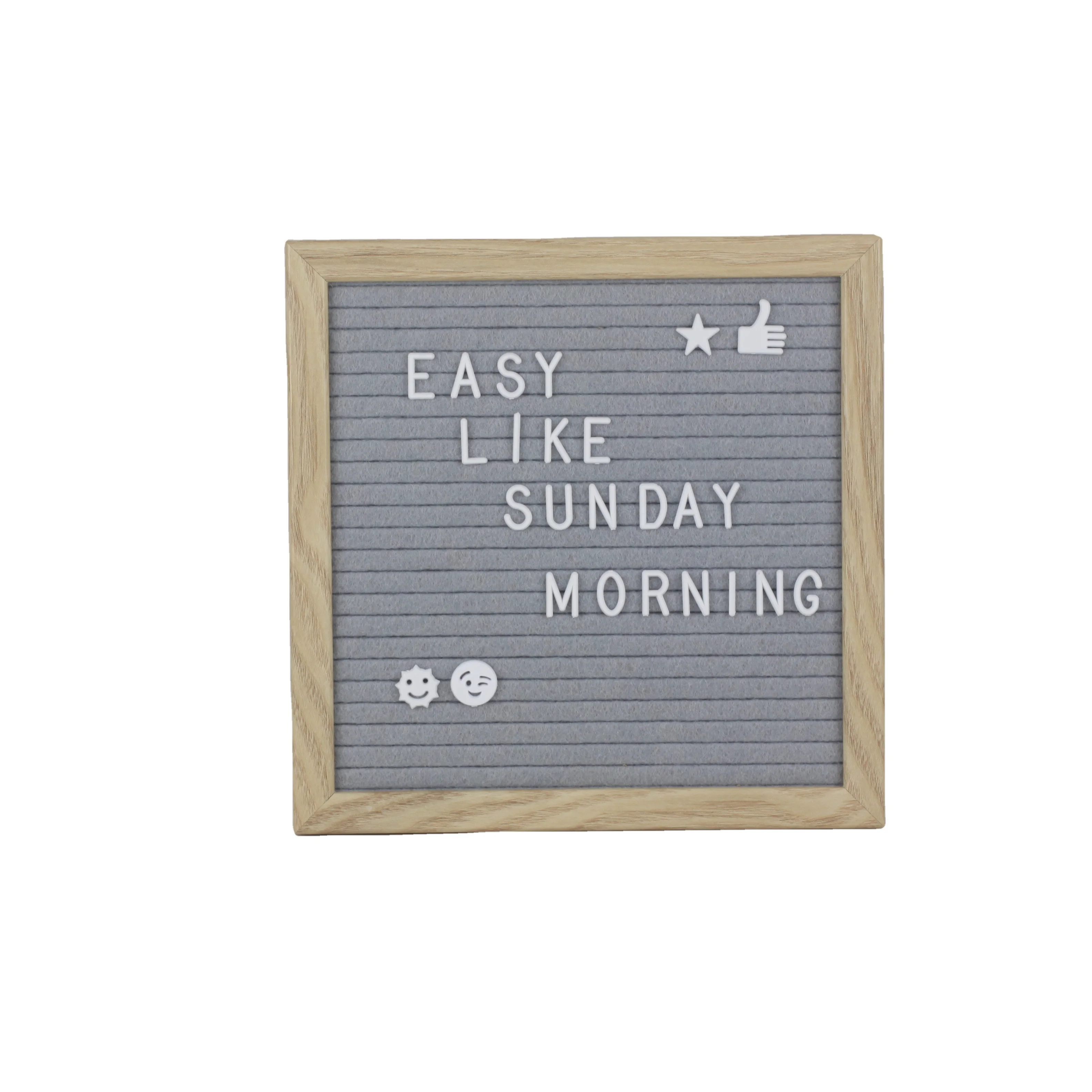 Jinn Home 10x10 Inches Art-Themed Wooden Felt Letter Board with Easel Changeable Family Message Board for Decorative Use