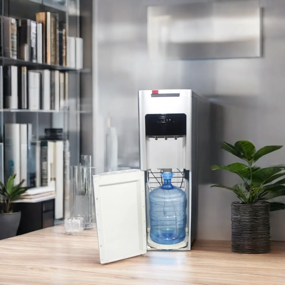 Hot cold water cooler Electric Freestanding  Water Dispenser Bottom Loading Compressor Cooling 5 gallon 20L  Ningbo JinMing G77