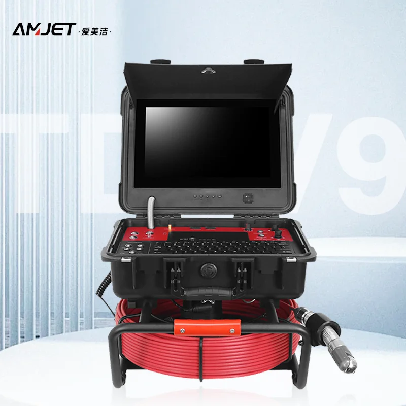 Amjet Sewer Jet Machine TD-V9 360 Degree Pipe Inspection Camera Pipe Inspection Camera for Detecting Pipelines