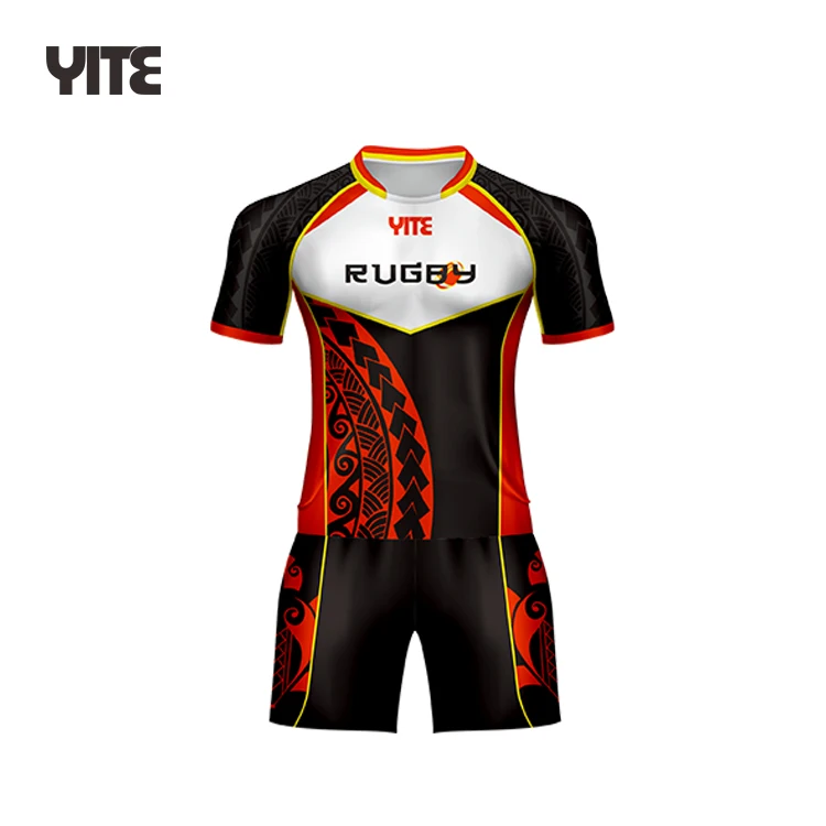 Hot sale quick dry sublimation rugby jersey for boys shorts cheap  wear custom rugby uniforms set jersey for sale