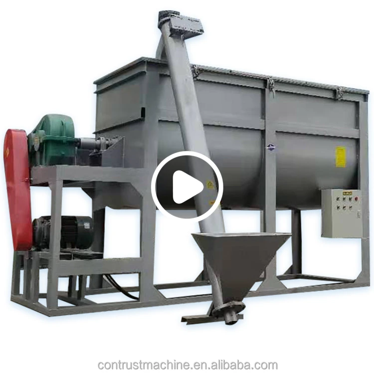 Industrial Horizontal Stainless Steel Price Paddle Substrate Mix Machine Ribbon Blender Dry Powder Mixer