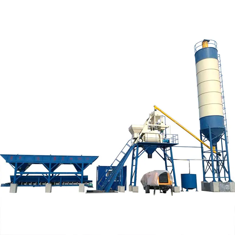 Popular Product Long Service Life 50m3/h Compact Concrete Batching Plant HZS50 Small Concrete Batching Plant