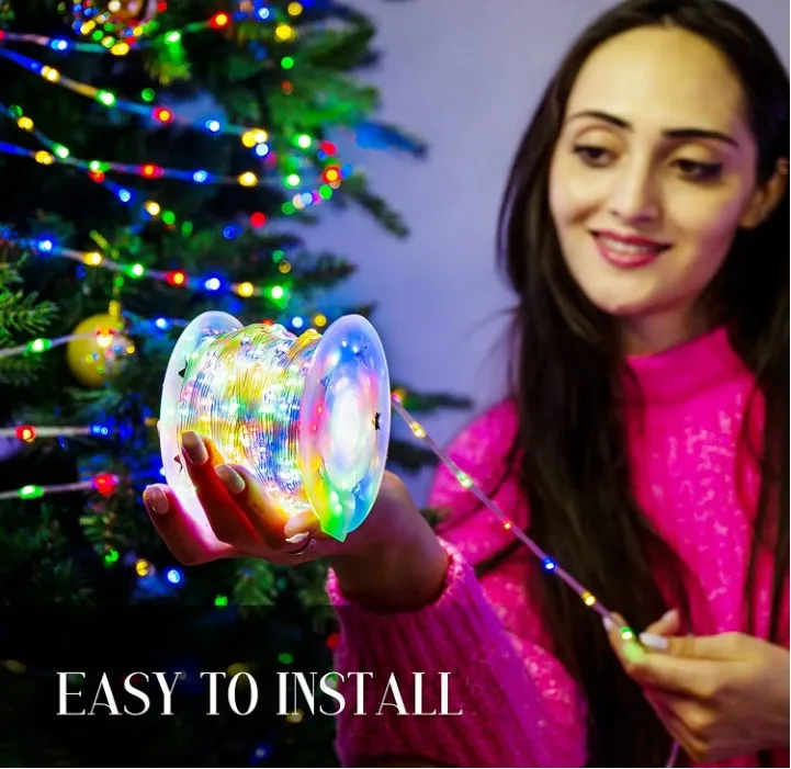 Outdoor Indoor Color LED String Lights with Remote & Bluetooth App Control String Twinkle Starry Light for Xmas Decor