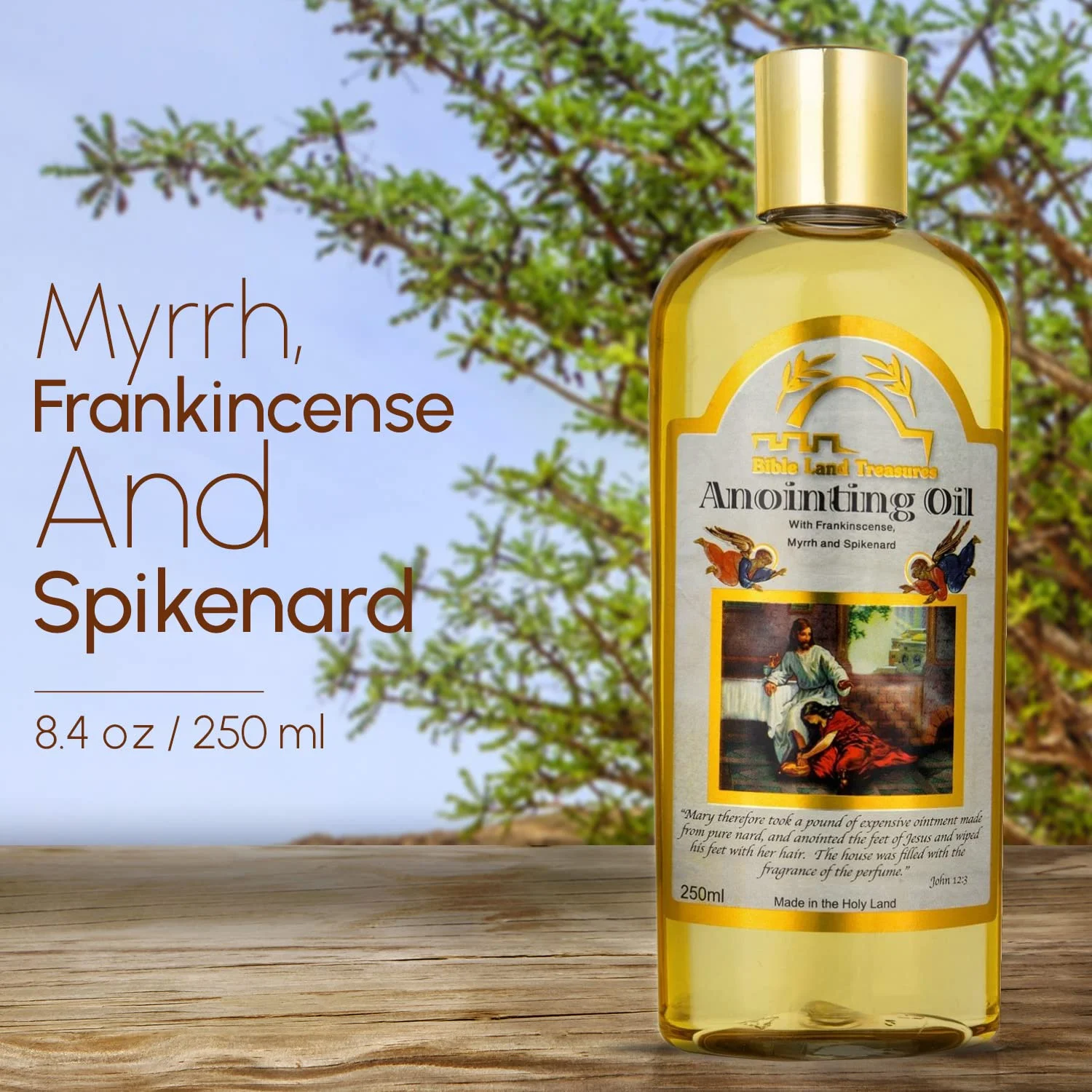 Bible Lands Treasure Anointing Oil Scented with Myrrh, Frankincense and Spikenard 50ml