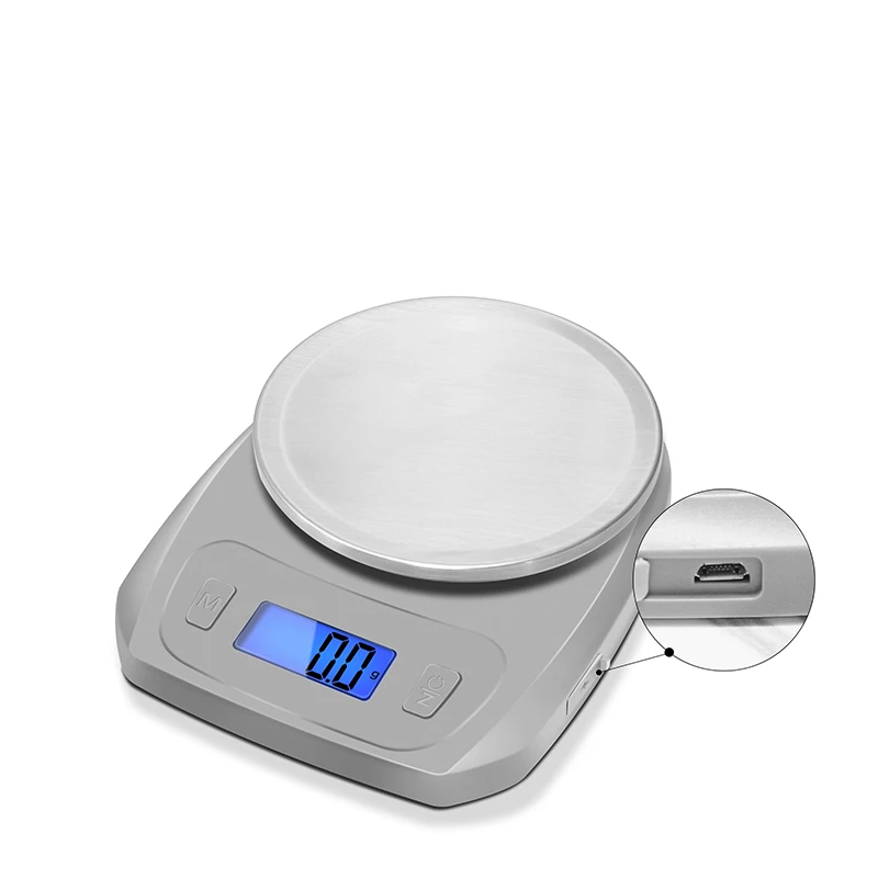 Led Display Portable Digital Kitchen Weighing Scales Whit Stainless Steel Bowls