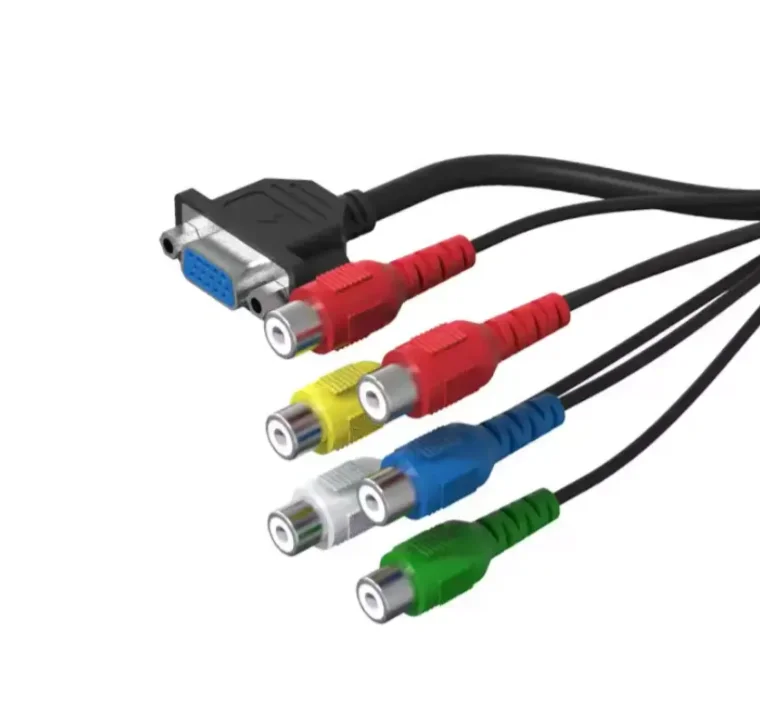 New Style Products HD MI Male to Male Video din 10 Pin to 3 4 5 6 RCA Audio Cable flat av cable 10 pin mini Converter