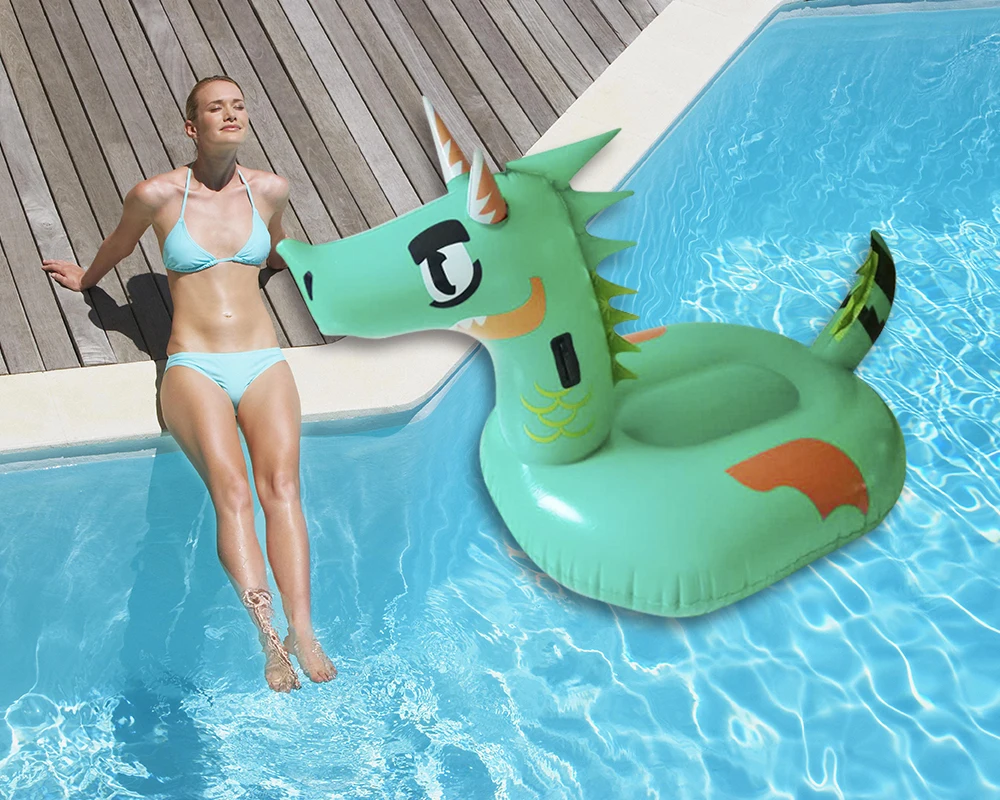 custom swimming foam pool float adults floating raft inflatable floating island dragon pool float