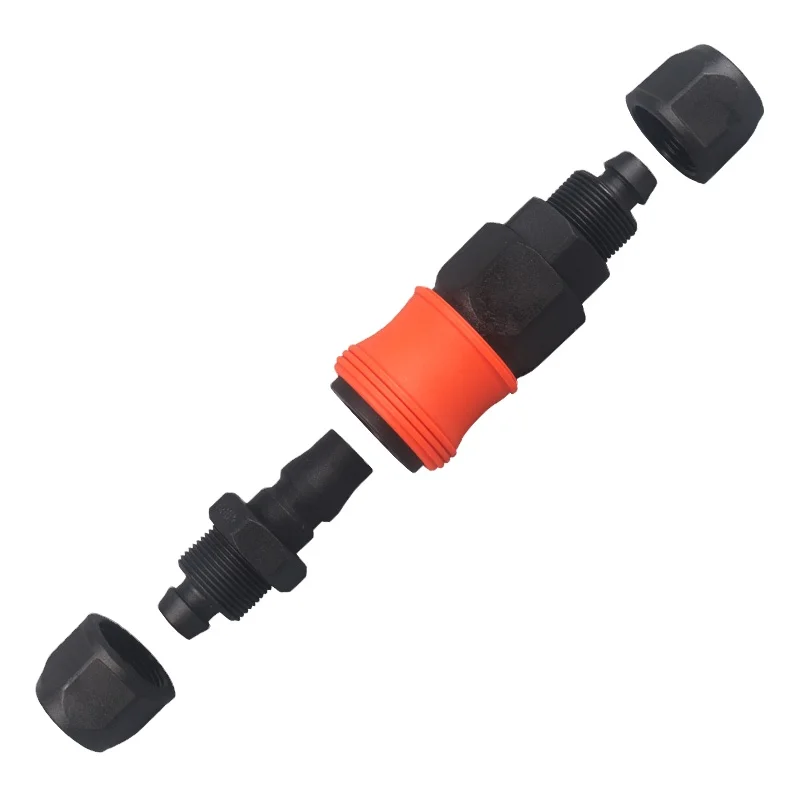 Lock tube oil gun connector Plastic steel self-locking C-type quick plug joint pneumatic connector