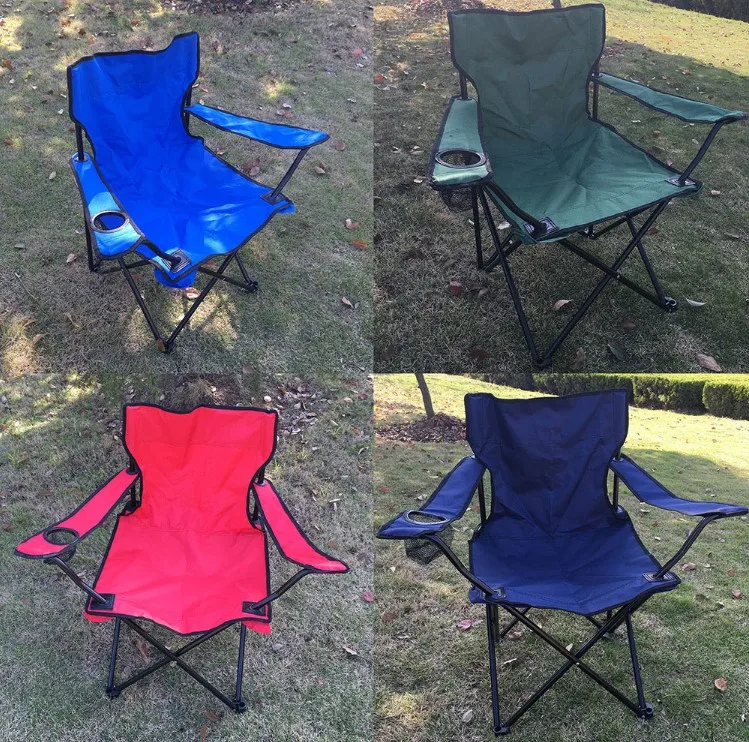 
500D Oxford folding camping chair with Arm Rest Cup Holder, Carrying Storage Bag outdoor Folding chair 