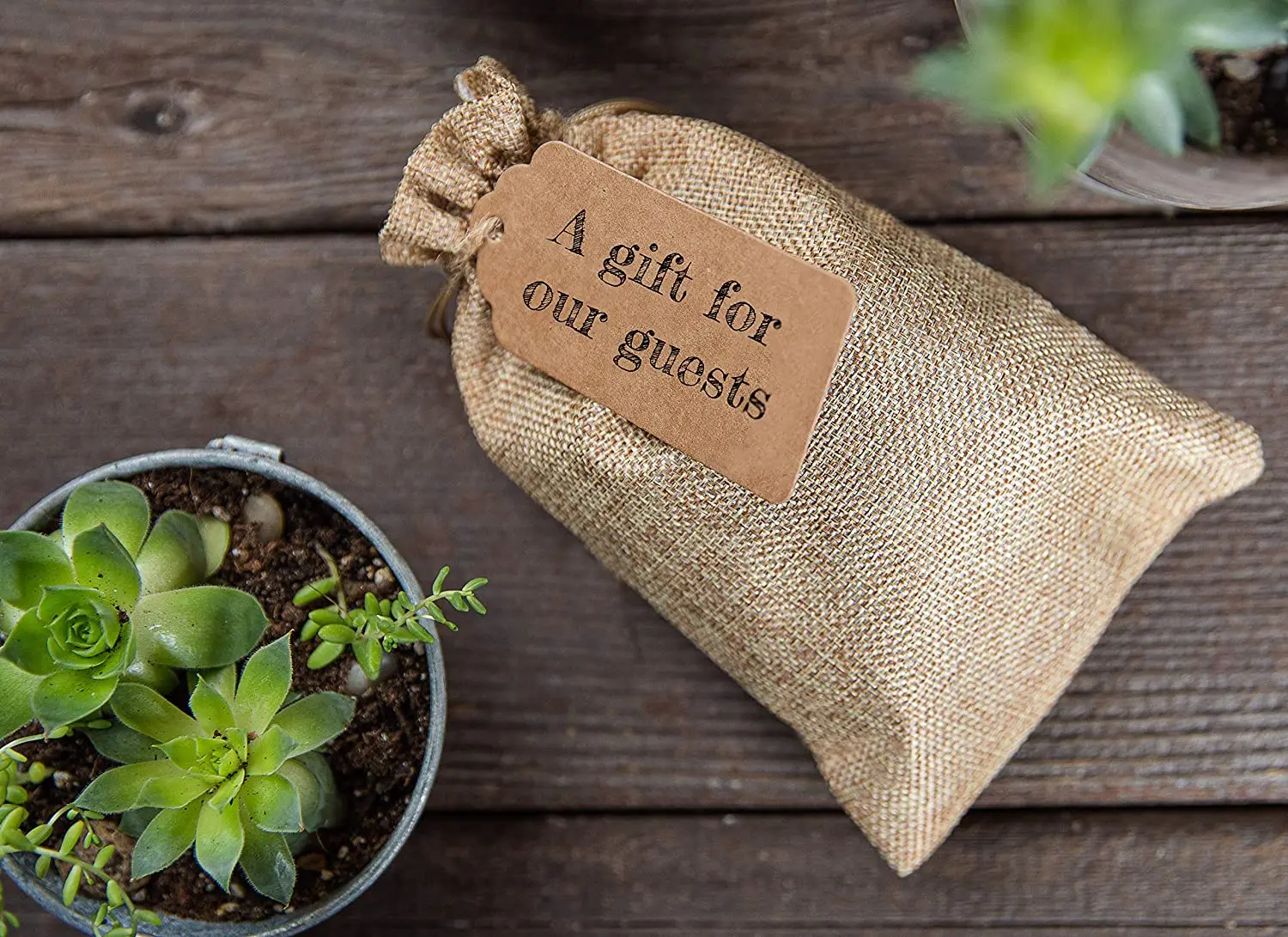 Hemp Burlap Soap Saver Bags with Drawstring by Kona Kift for Small Party Favor Gift Bags Hemp
