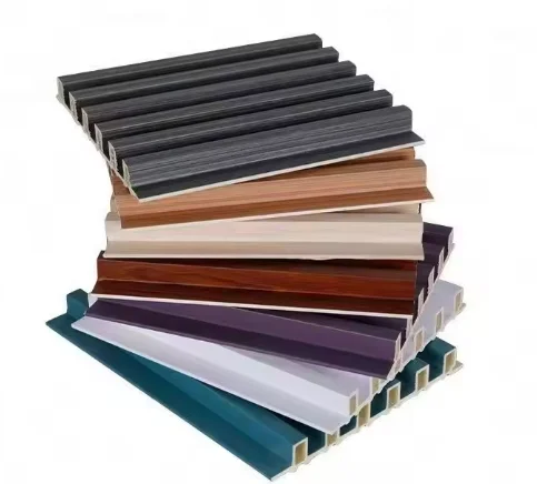 Dadada Indoor Decor Wood Plastic Composite PVC Coating Cladding Fluted Wall Board WPC Interior Wall Panel