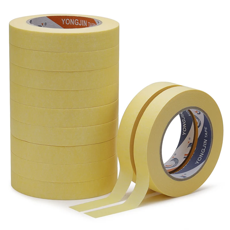 Car Painters Crepe Paper High Temperature Custom Printed Masking Tape Decorative Blue