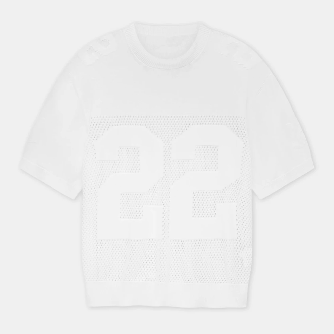 Custom Design Logo Summer Short Sleeve Men Mesh Hollow Out Jerseys Knitted T-shirt Crochet Shirt Mesh Knitwear
