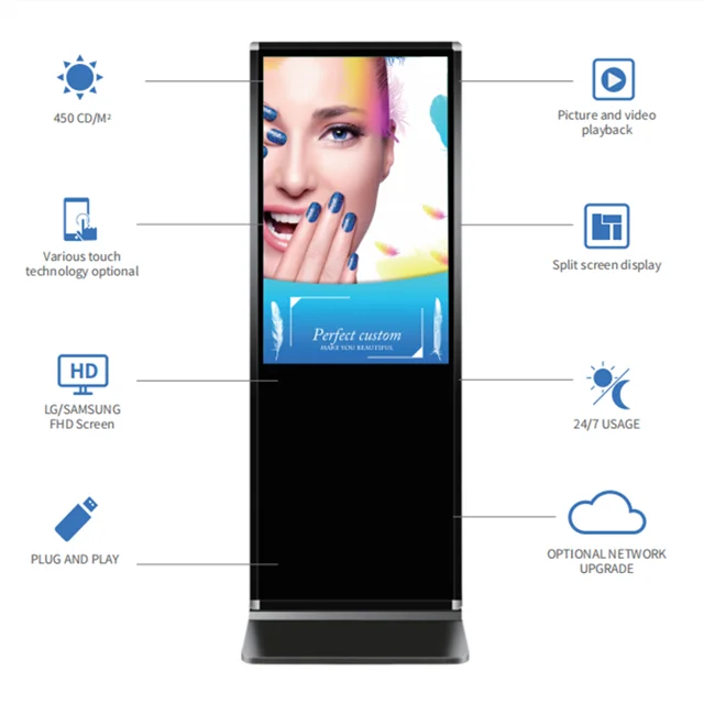 Top Manufacturer Android Kiosk Touch Screen indoor Kiosk Stand Touch Screen 32/43/49/55 Inch Touch Screen Information Kiosk