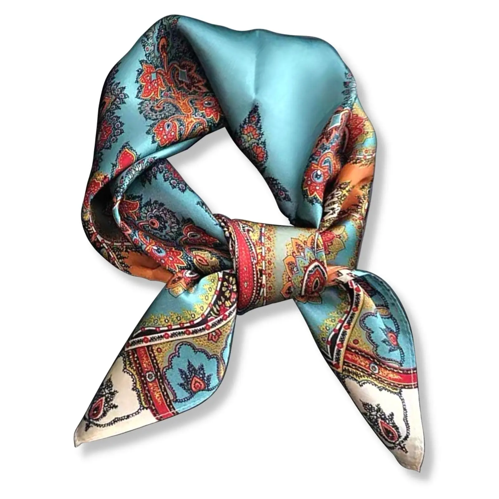 Silk Feeling Scarf Square Satin Head Scarf for Women Neck Hair Scarves Wraps Headscarf Hair Bandanas Night Sleeping