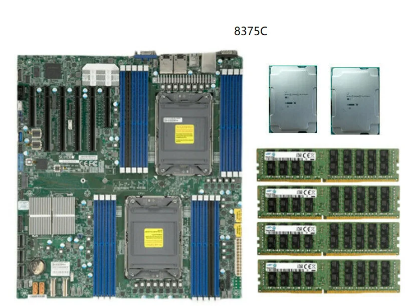 Supermicro X12DPI-N6 Sams 4x16GB 2400MHz ECC RAM Intel Platinum 2x 8375C CPU
