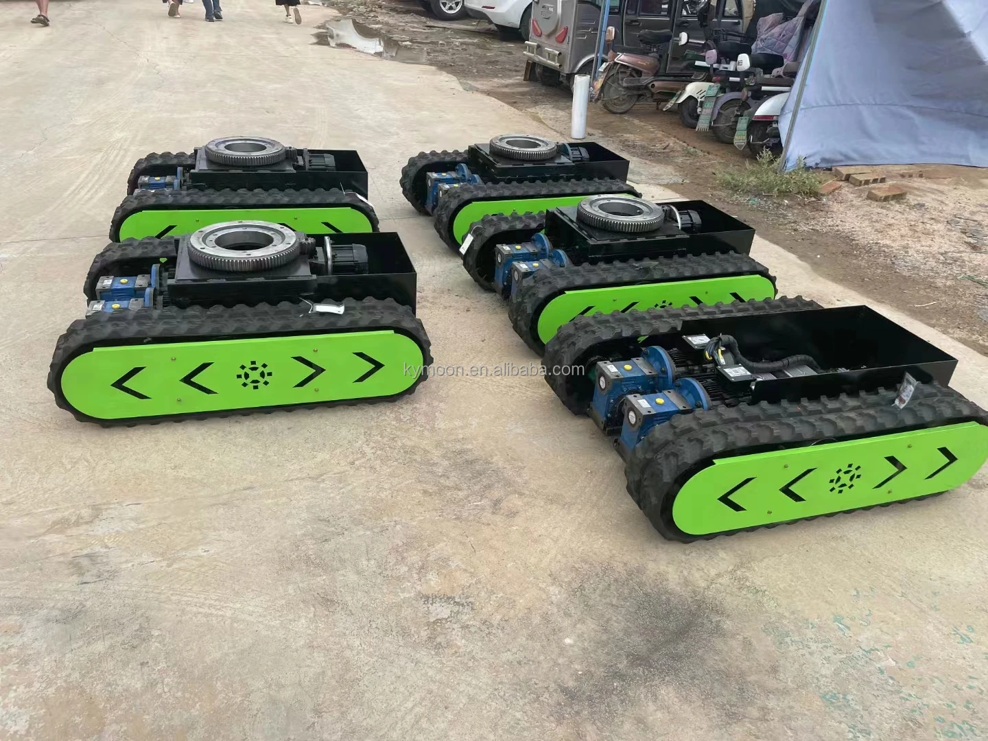 China custom made mini Crawler Load Capacity Rubber Track Undercarriage/Chassis frame rc tracked vehicle