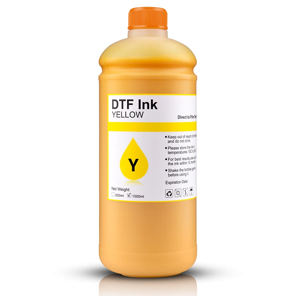 Ocbestjet 1000ml DTF Textile Ink Water Based Plastisol Ink Screen Screen Textile Printing Bottle DTF Pet Film Transfer Printer