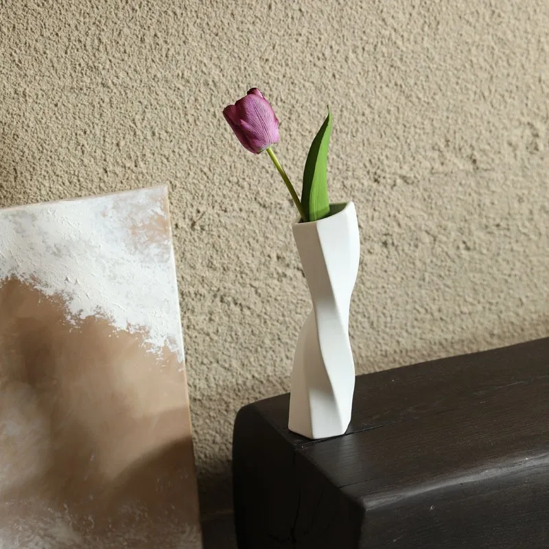 Nordic simple ceramic vase flower arrangement dried device home living room dining table decoration pieces