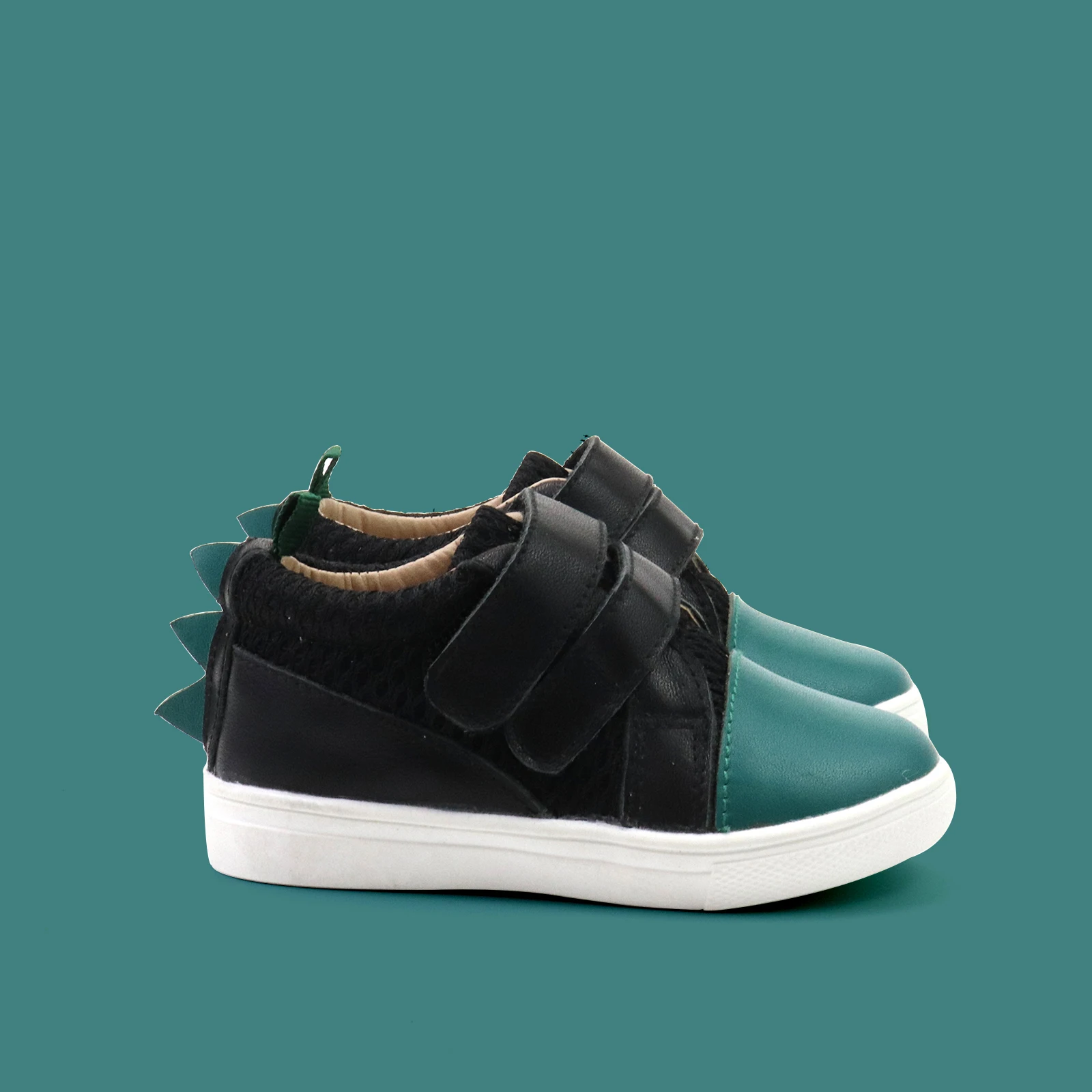 Green Color Dinosaur design Leather Kid Shoes Casual Shoes for 2021